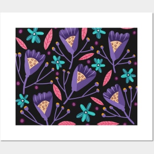 purple tulips Posters and Art